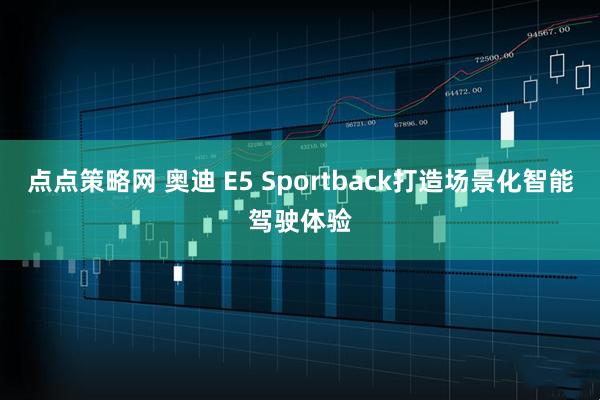 点点策略网 奥迪 E5 Sportback打造场景化智能驾驶体验