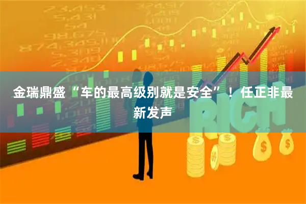 金瑞鼎盛 “车的最高级别就是安全” ！任正非最新发声