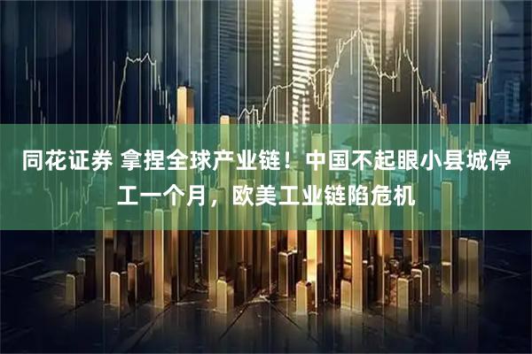 同花证券 拿捏全球产业链！中国不起眼小县城停工一个月，欧美工业链陷危机